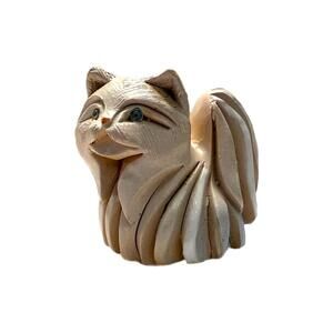 Vintage Artesania Rinconda Handmade Clay Persian Cat Figurine – Uruguay